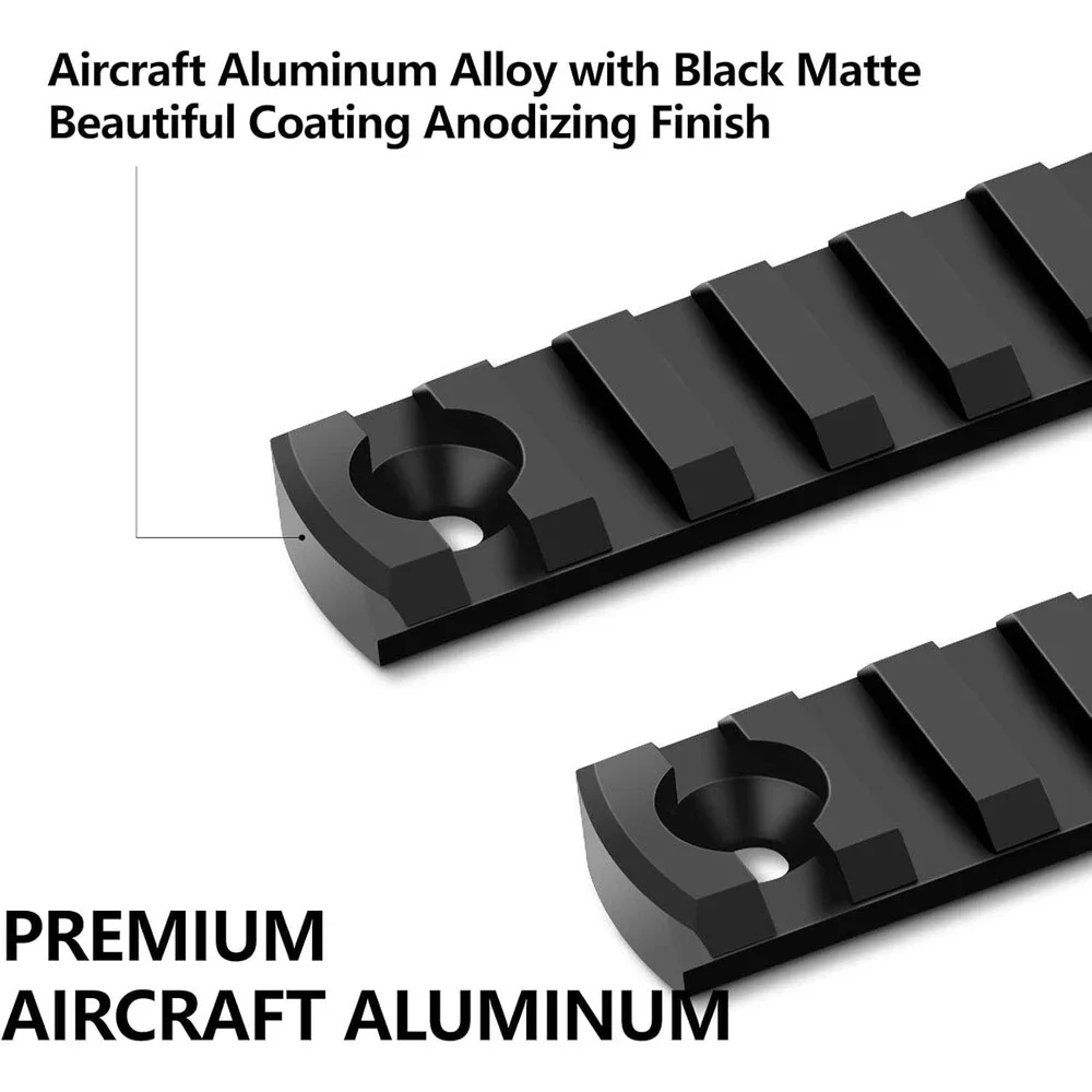 Heavy-Duty Aluminum 7-Slot Single-Sided Rail Accessory Set